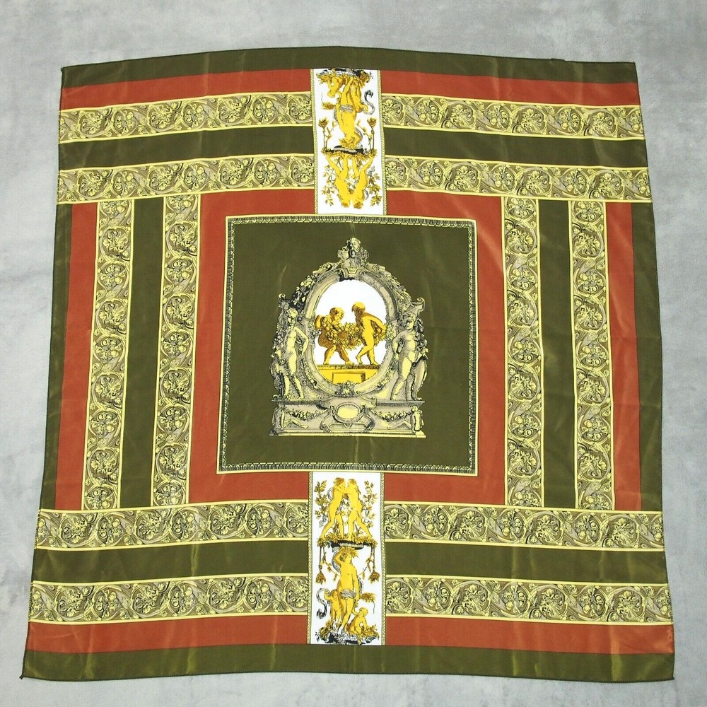 Vintage Italian Renaissance Designed Scarf 34x34